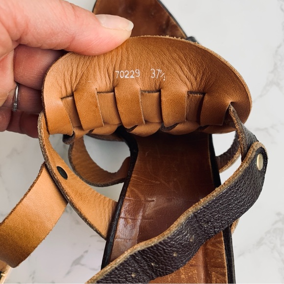 Chie Mihara Woven Suave Leather Slingback Sandals Open Toe Heels | Size 37.5 - Picture 11 of 14